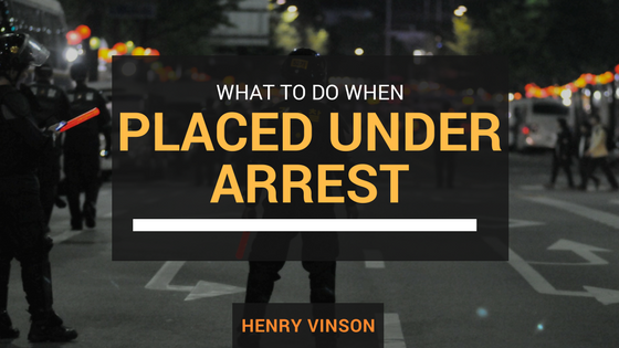 Henry Vinson - Placed Under Arrest